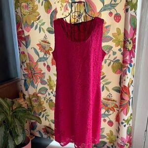 Tiana B. Fuchsia Pink Stretch Sleeveless Dress